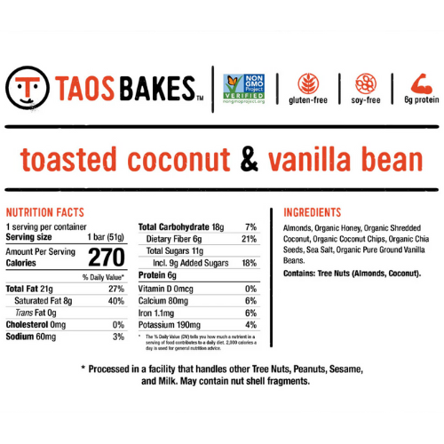 Toasted Coconut & Vanilla Bean Bars by Taos Bakes With Mastercard Online