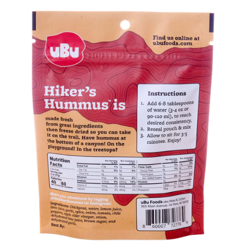 Chipotle Hiker's Hummus by uBu Foods Discount Wiki