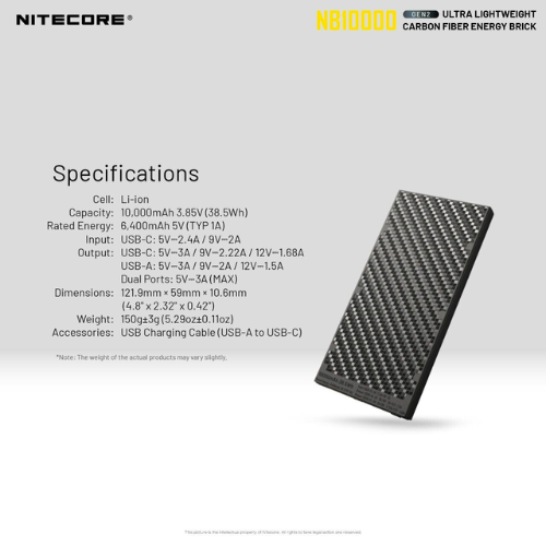 NB10000 Gen 2 Power Bank by Nitecore Free Shipping High Quality