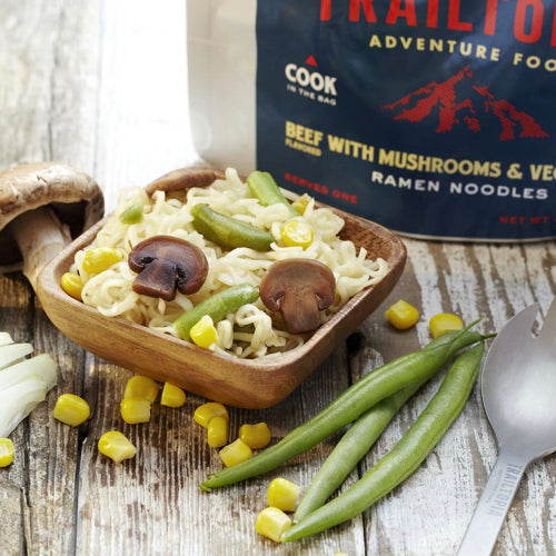 Ramen Noodles: Beef flavored with Vegetables and Mushrooms by Trailtopia Free Shipping Exclusive