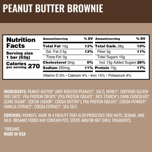 Peanut Butter Brownie Protein Bars by Kate's Real Food Cheap Sale Looking For