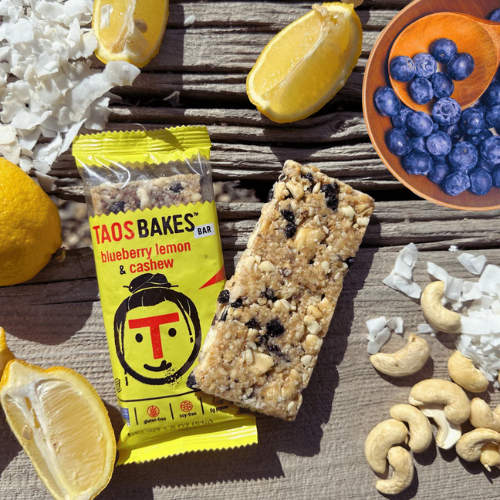 Blueberry Lemon & Cashew Bars by Taos Bakes Outlet New Arrival