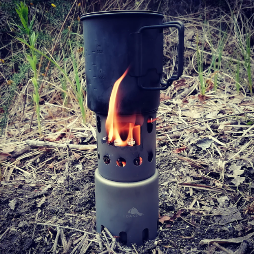 Titanium Backpacking Wood Burning Stove small (STV-12) by TOAKS Cheap Affordable