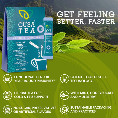 Immune Boost: Mint Honeysuckle Herbal Tea by Cusa Tea & Coffee Pre Order Online