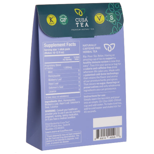 Immune Boost: Mint Honeysuckle Herbal Tea by Cusa Tea & Coffee Pre Order Online