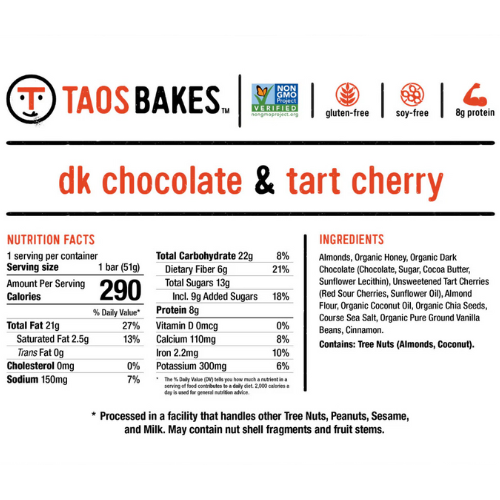 Dark Chocolate & Tart Cherry Bars by Taos Bakes Get To Buy Cheap Pice