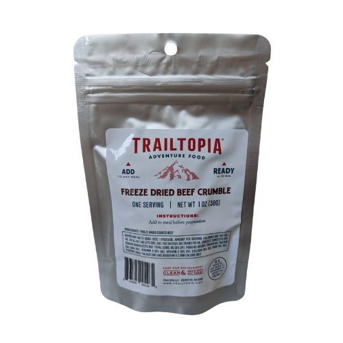 Freeze Dried Beef Crumble Side Pack by Trailtopia Sale Popular