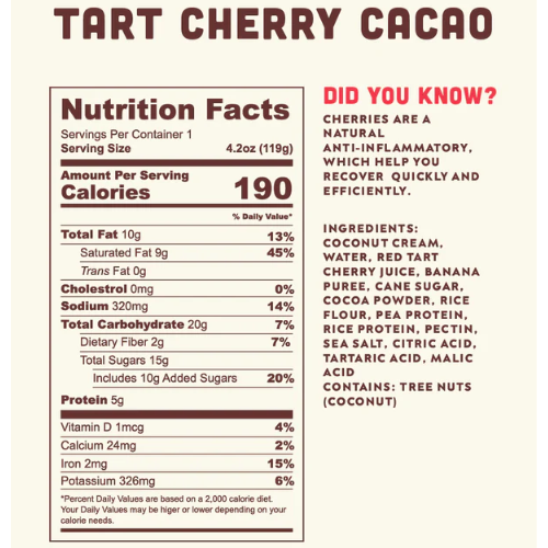 Tart Cherry Cacao Nutrition Squeeze by Neve Free Shipping Comfortable