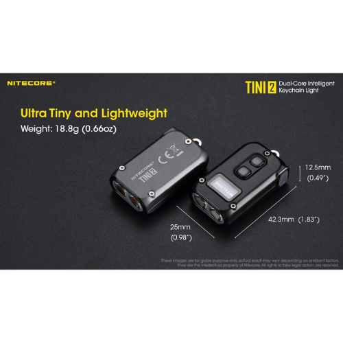 TINI 2 500 Lumen USB-C Rechargeable Keychain Flashlight by Nitecore Online