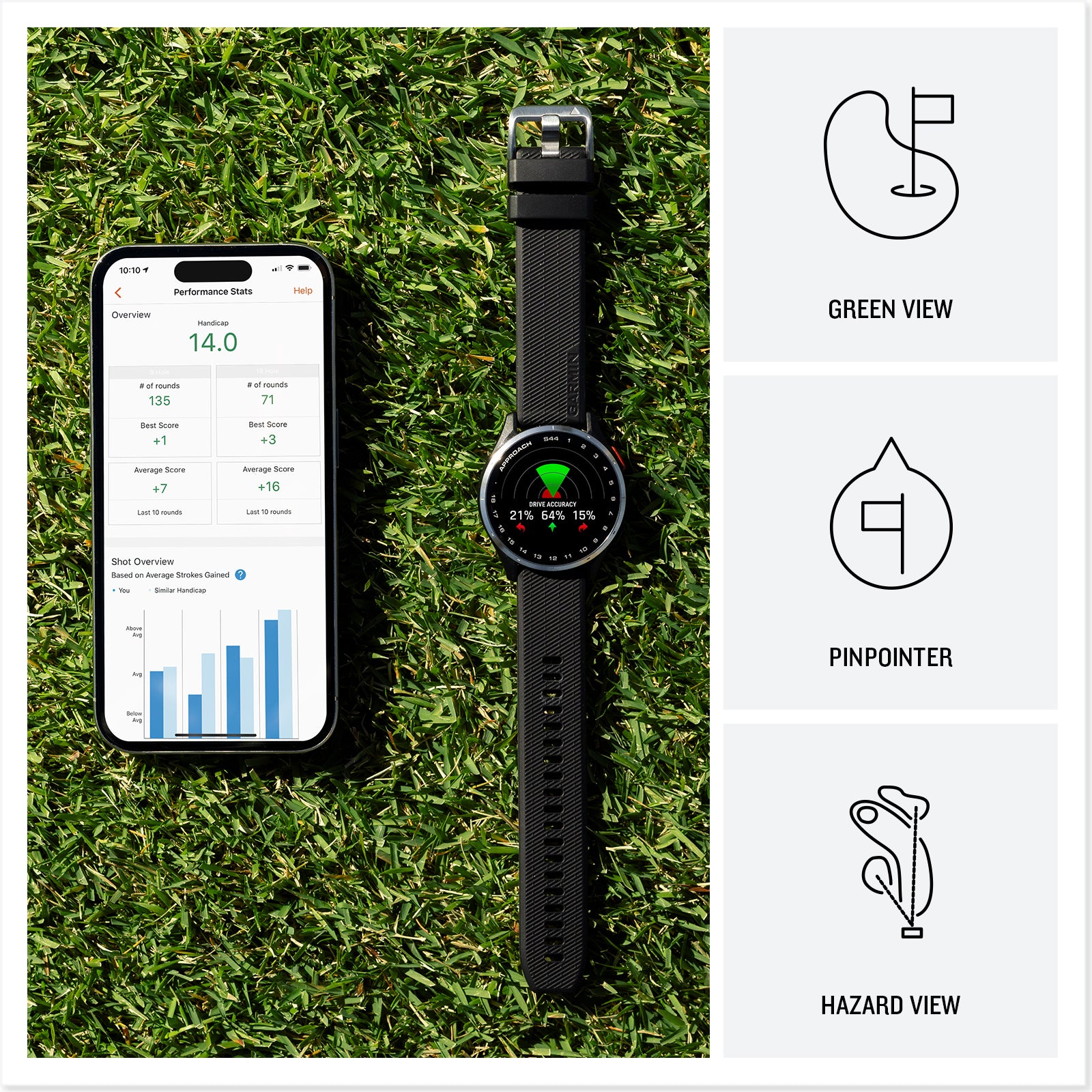 Garmin Approach S44 GPS Golf Smartwatch Cheap Sale Low Cost