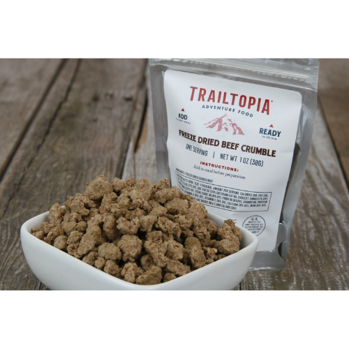 Freeze Dried Beef Crumble Side Pack by Trailtopia Sale Popular