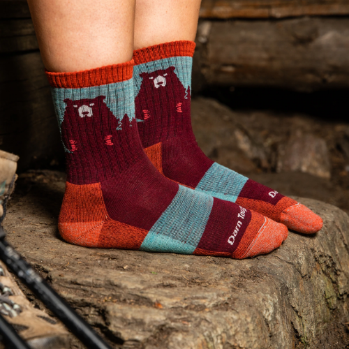 Women's Bear Town Micro Crew Lightweight Hiking Sock by Darn Tough Free Shipping With Paypal