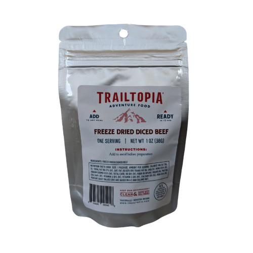 Freeze Dried Diced Beef Side Pack by Trailtopia Cheap Real Authentic