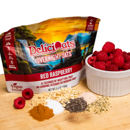 Red Raspberry Overnight Oats by DeliciOats Sale Popular