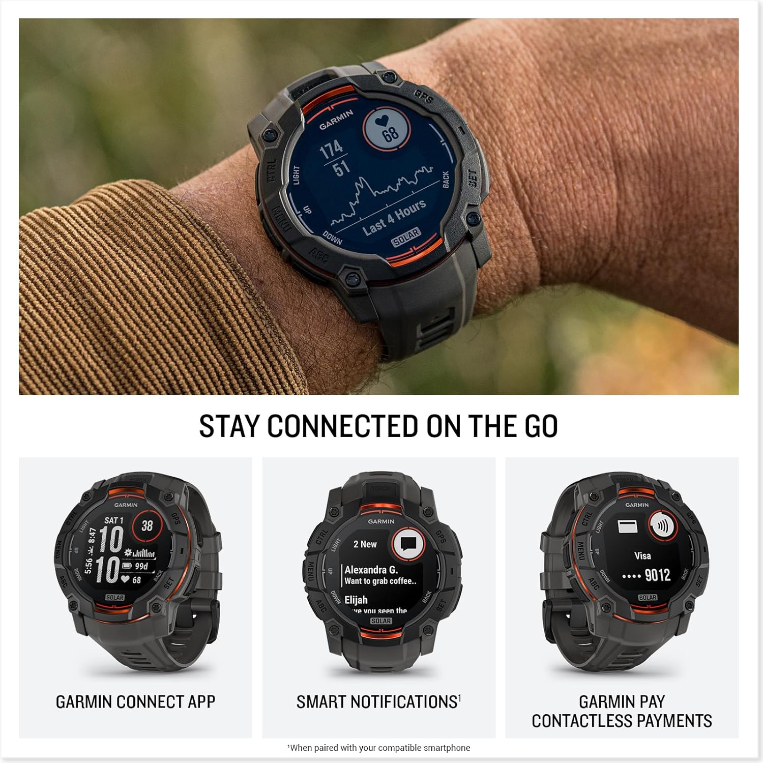 Garmin Instinct 3 Rugged Outdoor GPS Smartwatch Outlet Locations Cheap Online