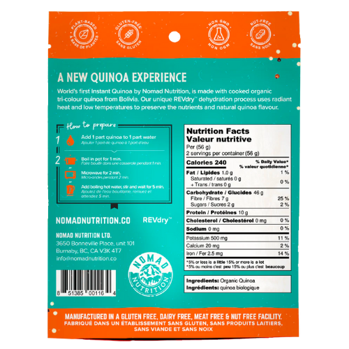 Instant Quinoa by Nomad Nutrition Clearance Cost