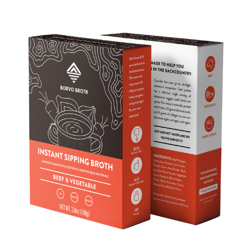 Instant Beef & Vegetable Bone Broth by Borvo Broth Cheap 100% Original