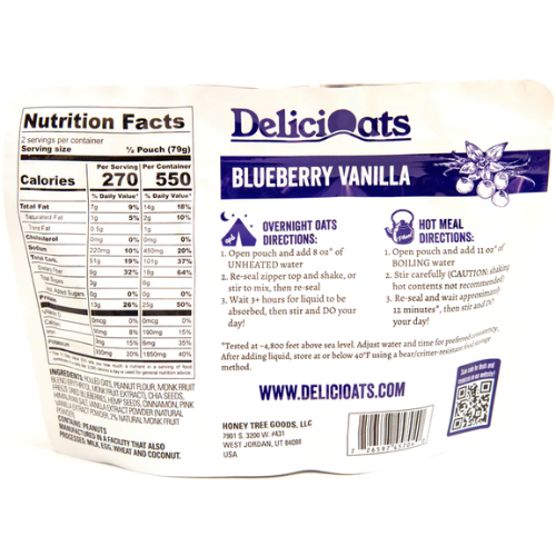 Blueberry Vanilla Overnight Oats by DeliciOats Sale Fake