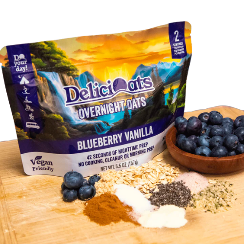 Blueberry Vanilla Overnight Oats by DeliciOats Sale Fake