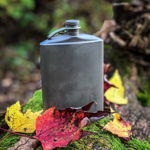Titanium Hip Flask & Funnel - 220ml by SilverAnt Buy Cheap Factory Outlet
