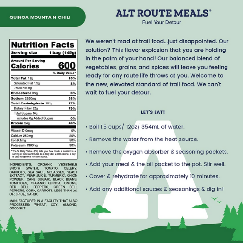 Quinoa Mountain Chili by Alt Route Meals Cheap Amazon