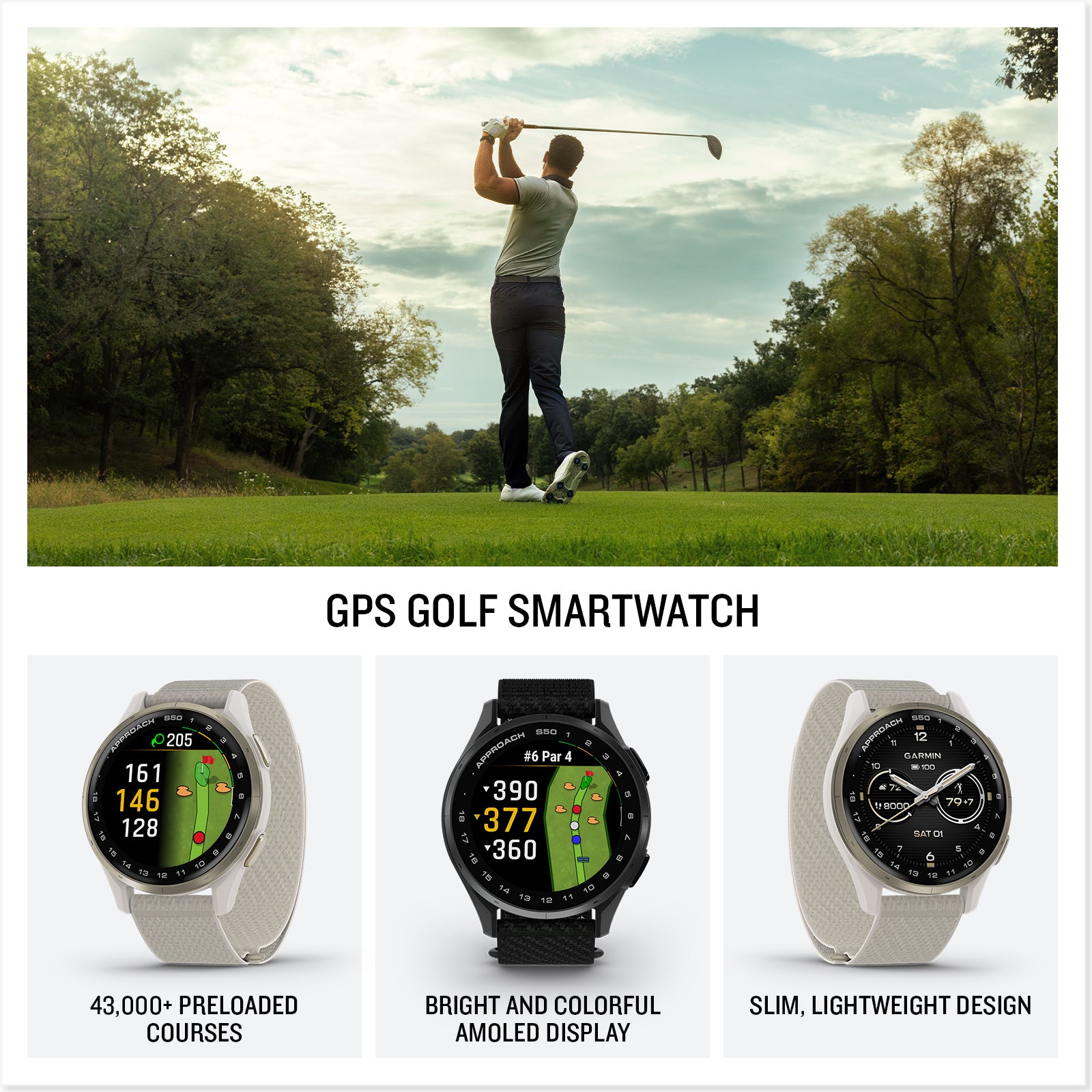 Garmin Approach S50 GPS Golf Smartwatch For Sale Cheap Pice