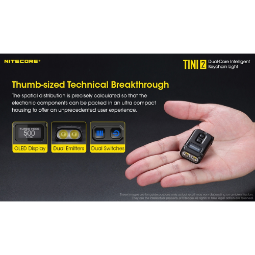 TINI 2 500 Lumen USB-C Rechargeable Keychain Flashlight by Nitecore Online