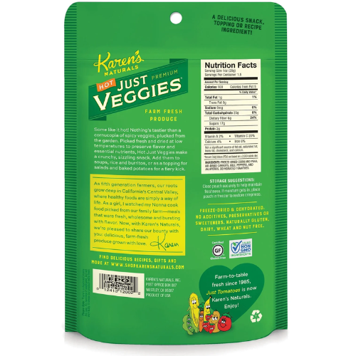 Just Hot Veggies by Karen's Naturals Fashionable Cheap Pice