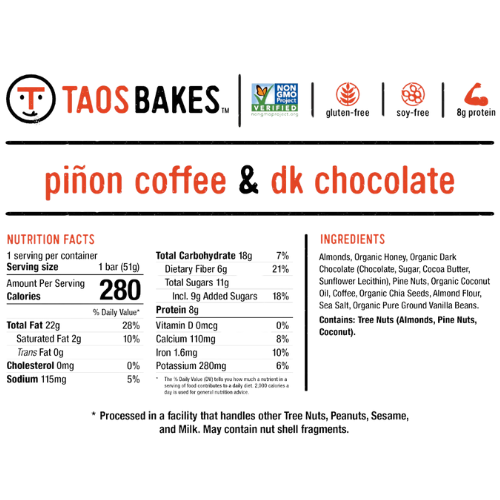 Pion Coffee & Dark Chocolate Bars by Taos Bakes Websites Online