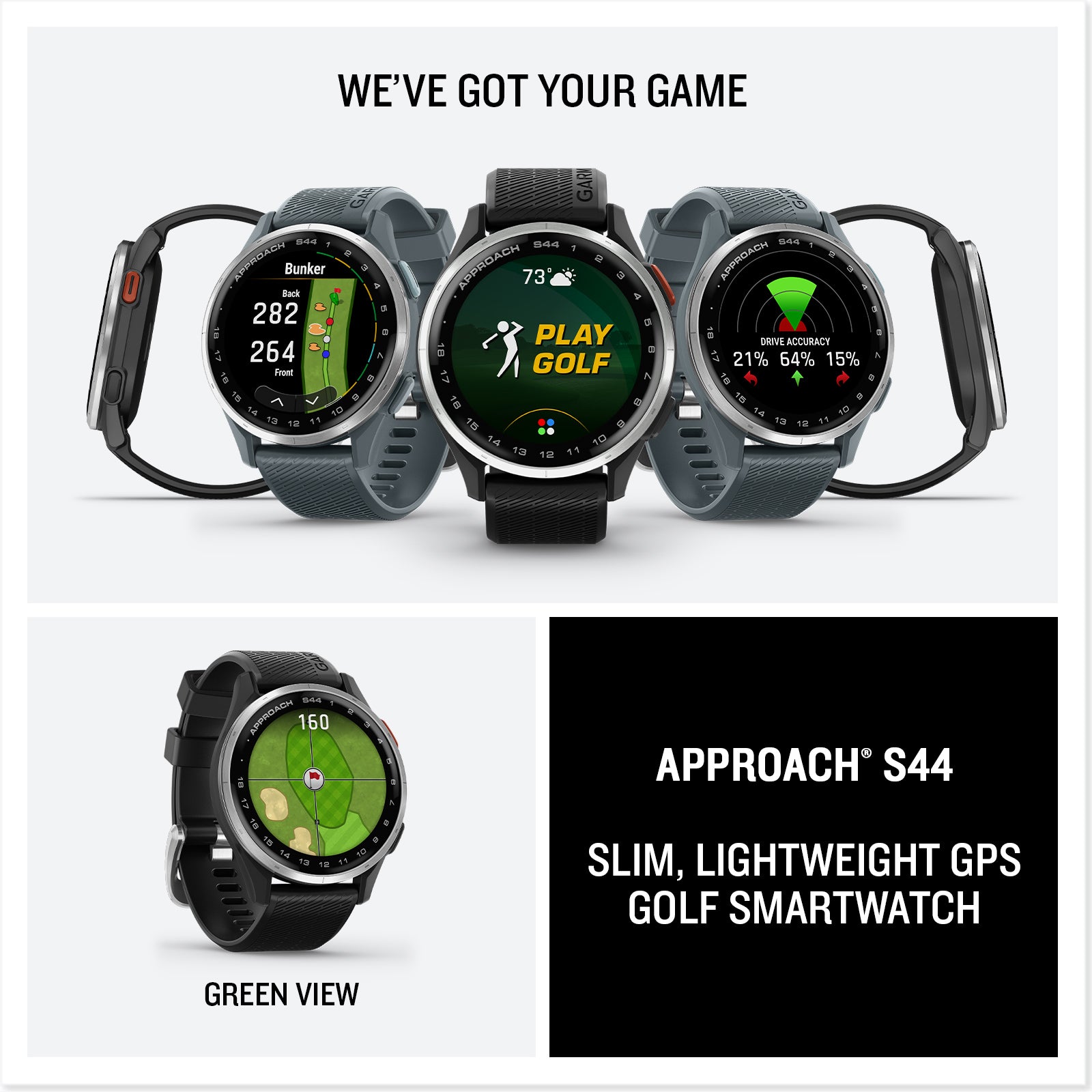 Garmin Approach S44 GPS Golf Smartwatch Cheap Sale Low Cost