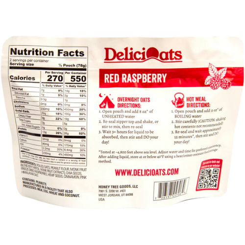 Red Raspberry Overnight Oats by DeliciOats Sale Popular