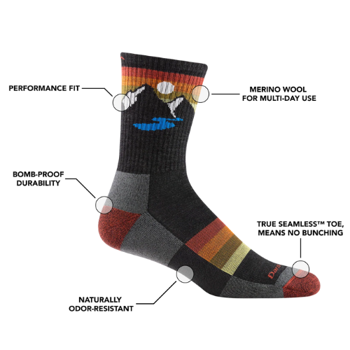 Men's Sunset Ridge Micro Crew Lightweight Hiking Sock by Darn Tough Cheap Sale Footaction