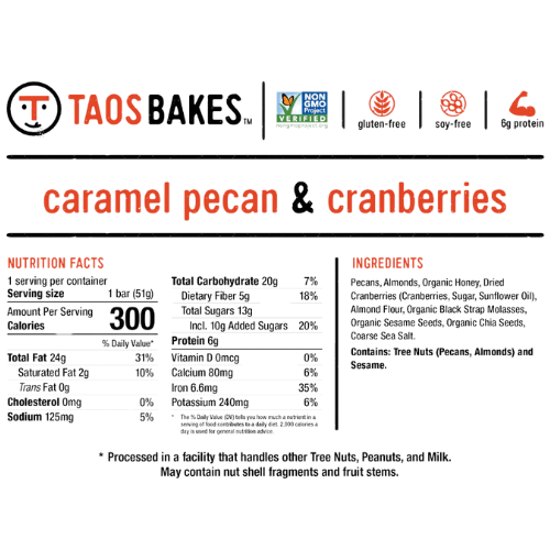 Caramel Pecan & Cranberries Bars by Taos Bakes Outlet Manchester Great Sale