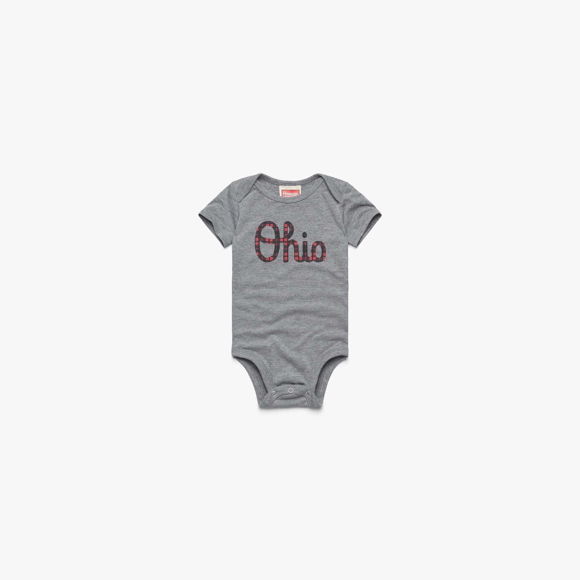 Script Ohio Plaid Baby One Piece Authentic Cheap Pice