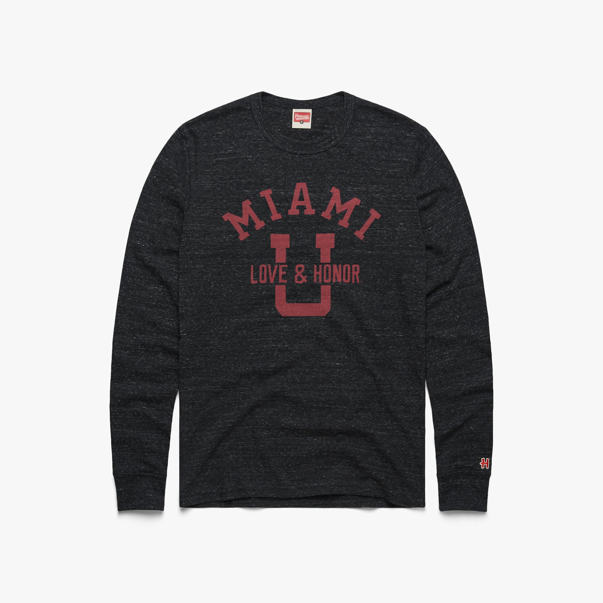 Miami U Love And Honor Long Sleeve Tee Professional