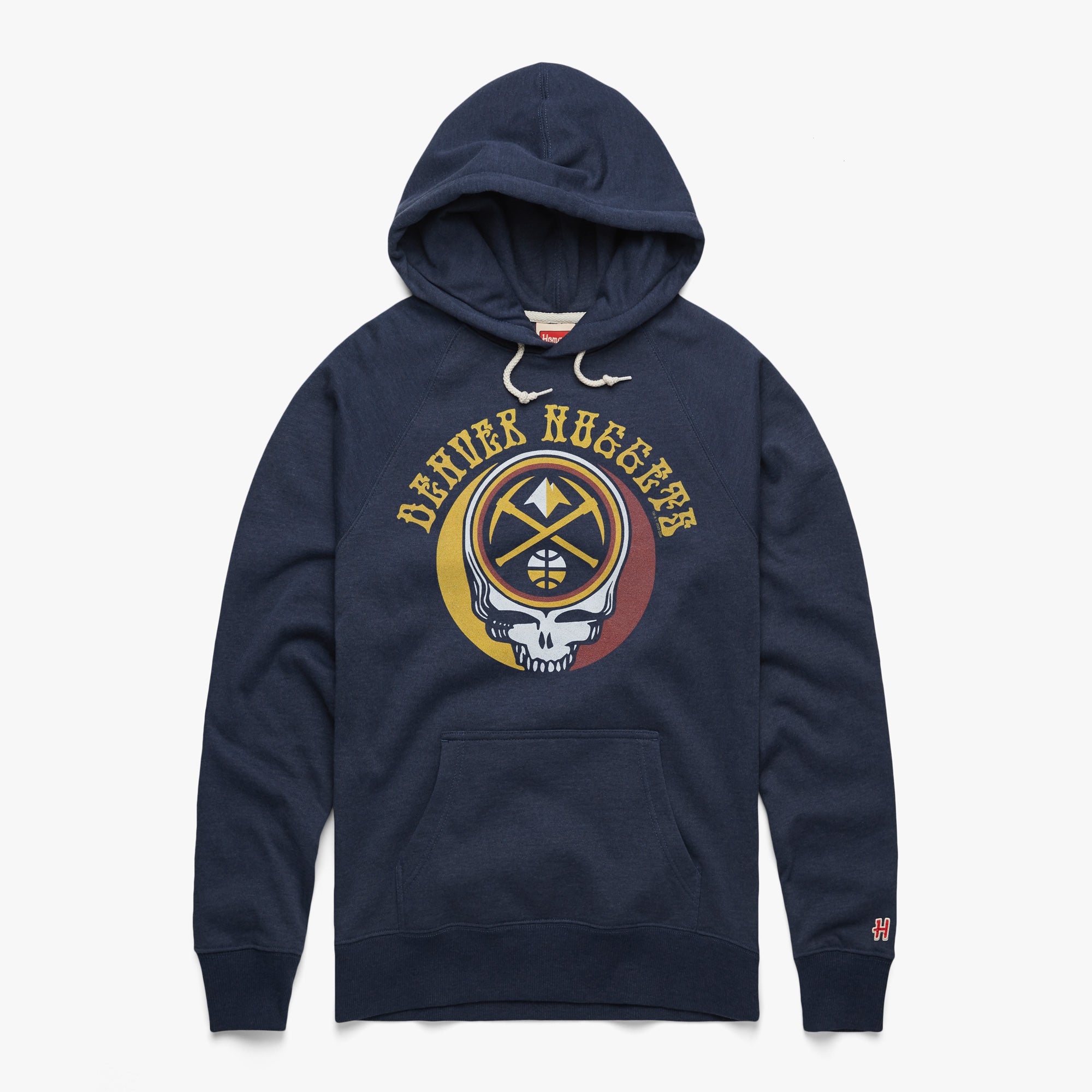 NBA x Grateful Dead x Nuggets Skull Hoodie Discount Best Sale