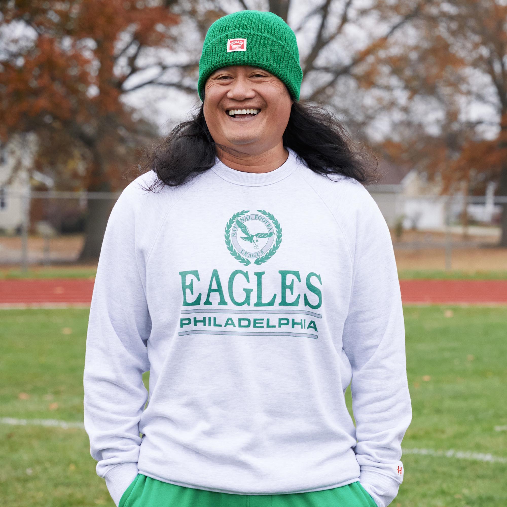 Philadelphia Eagles Crest Crewneck Cheap Sale