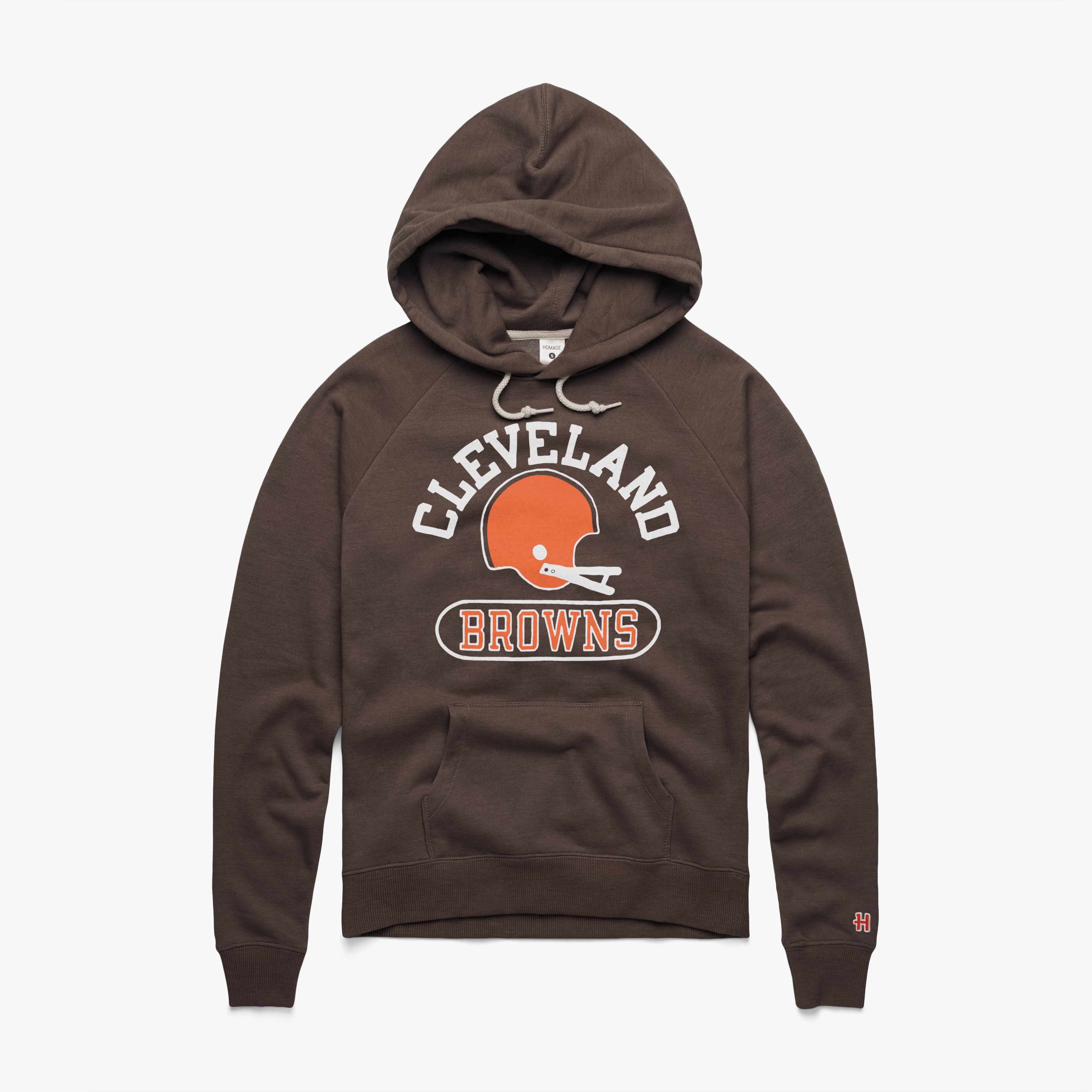 Women's Cleveland Browns Throwback Helmet Hoodie Looking For Cheap Pice