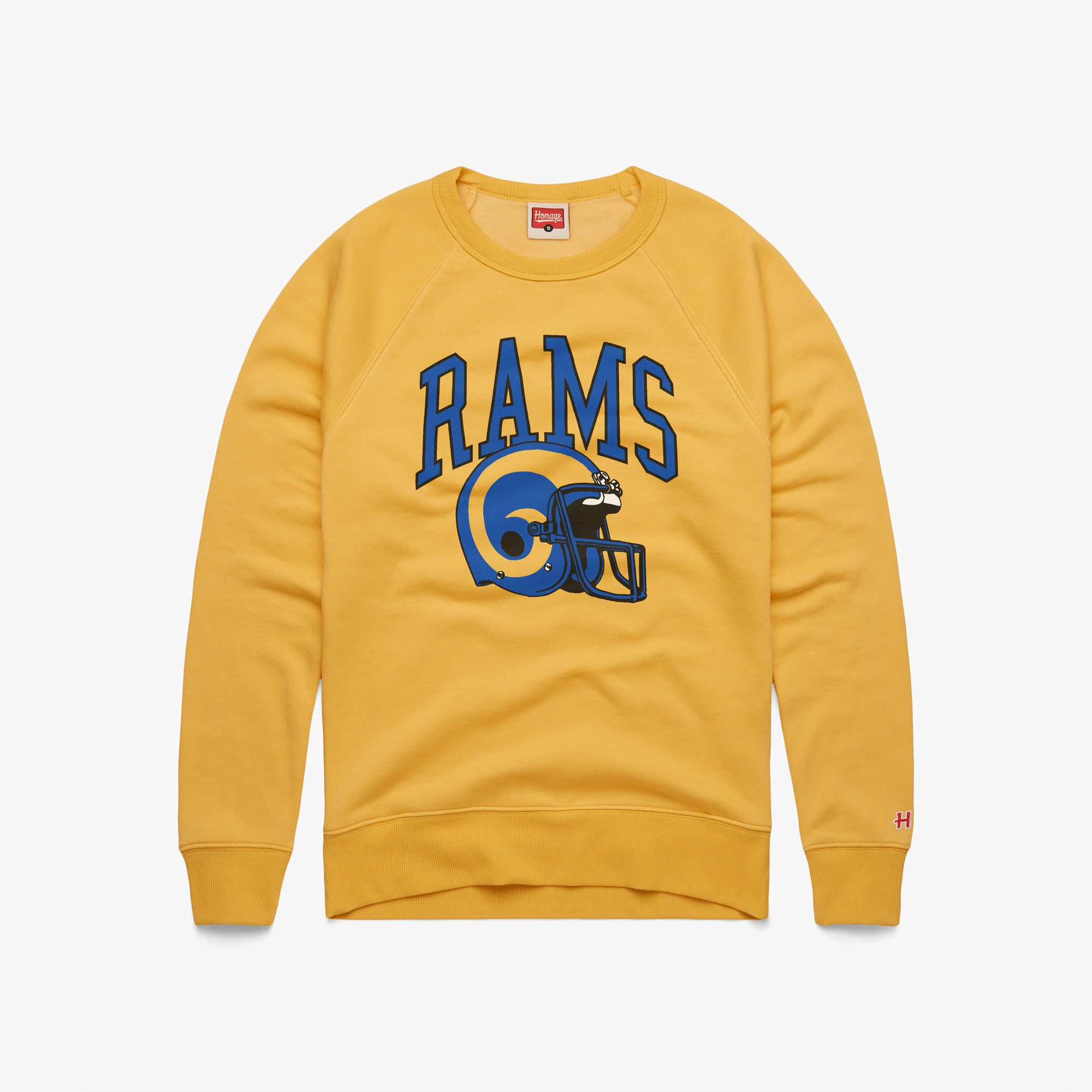 Los Angeles Rams Helmet Retro Crewneck Popular