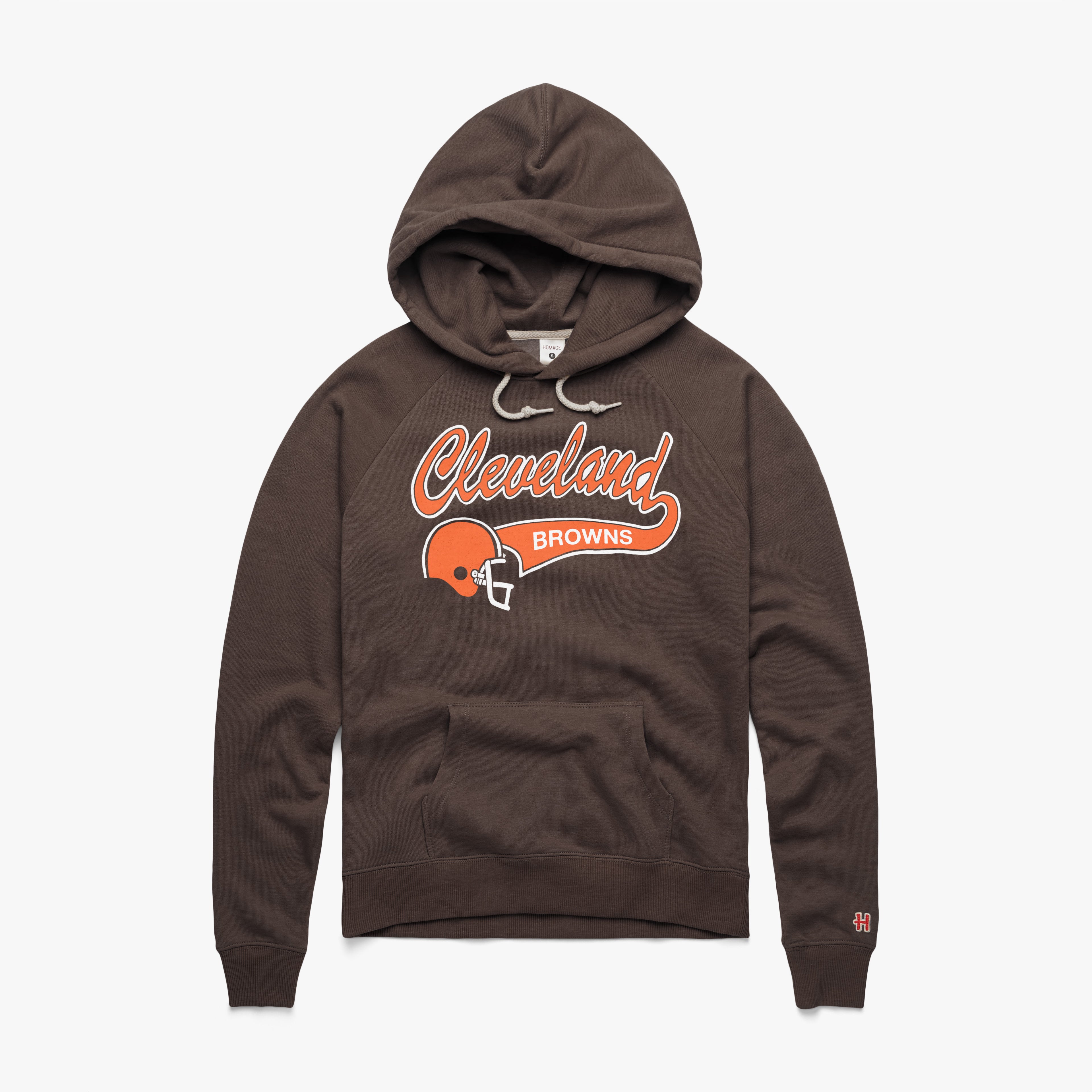 Women's Script Cleveland Browns Hoodie Geniue Stockist
