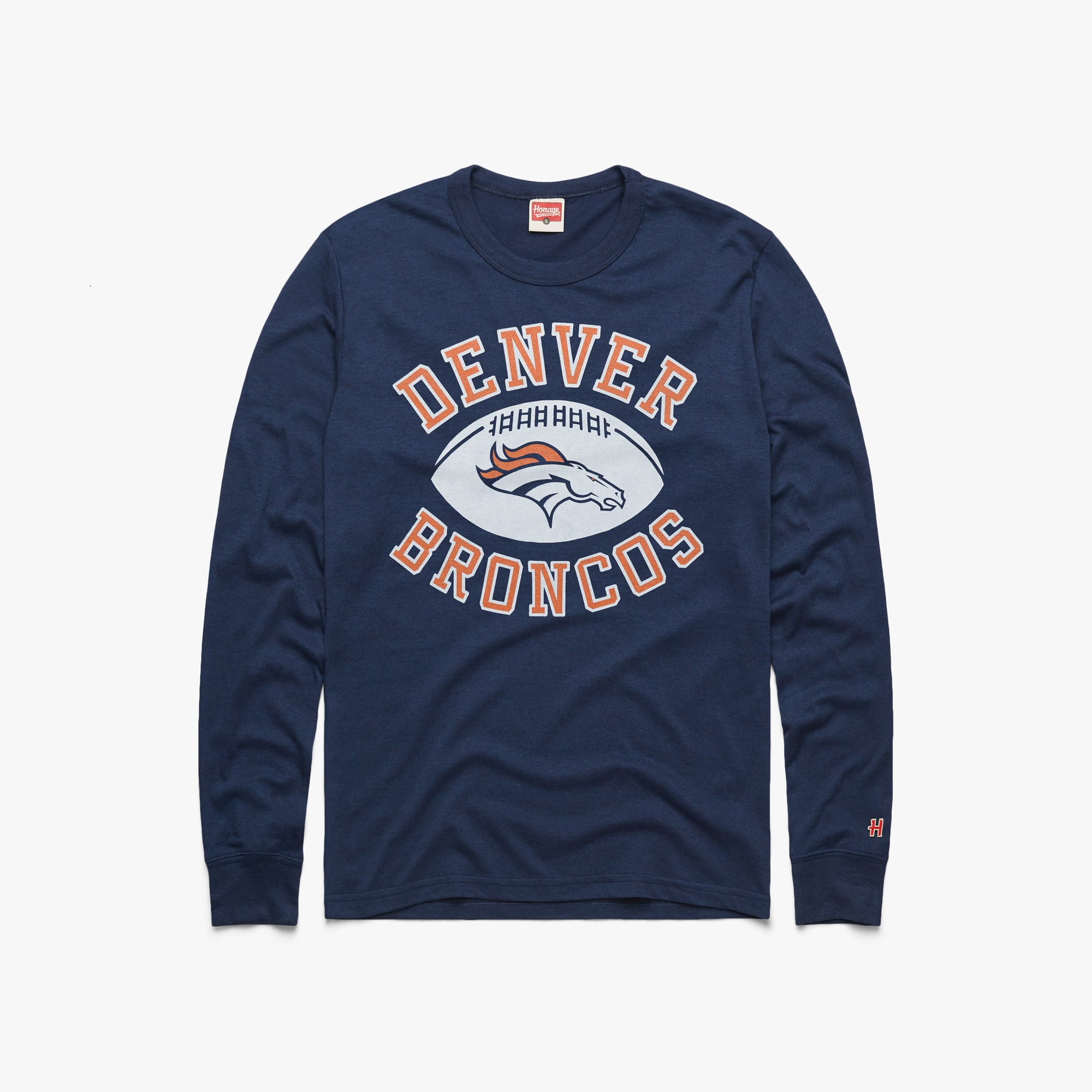 Denver Broncos Pigskin Long Sleeve Tee 2025 New Cheap Pice