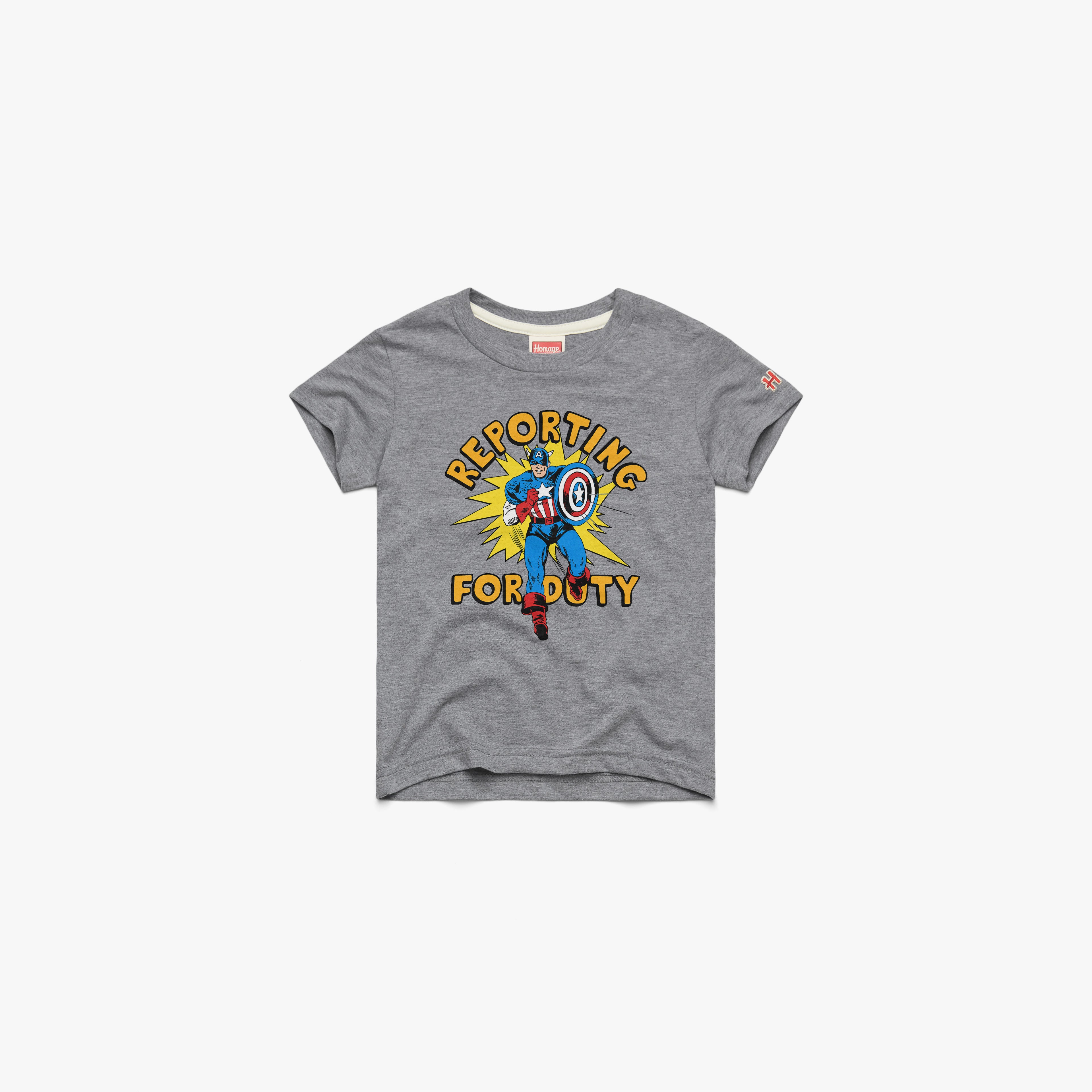 Youth Captain America Reporting For Duty Free Shipping Fast Delivery