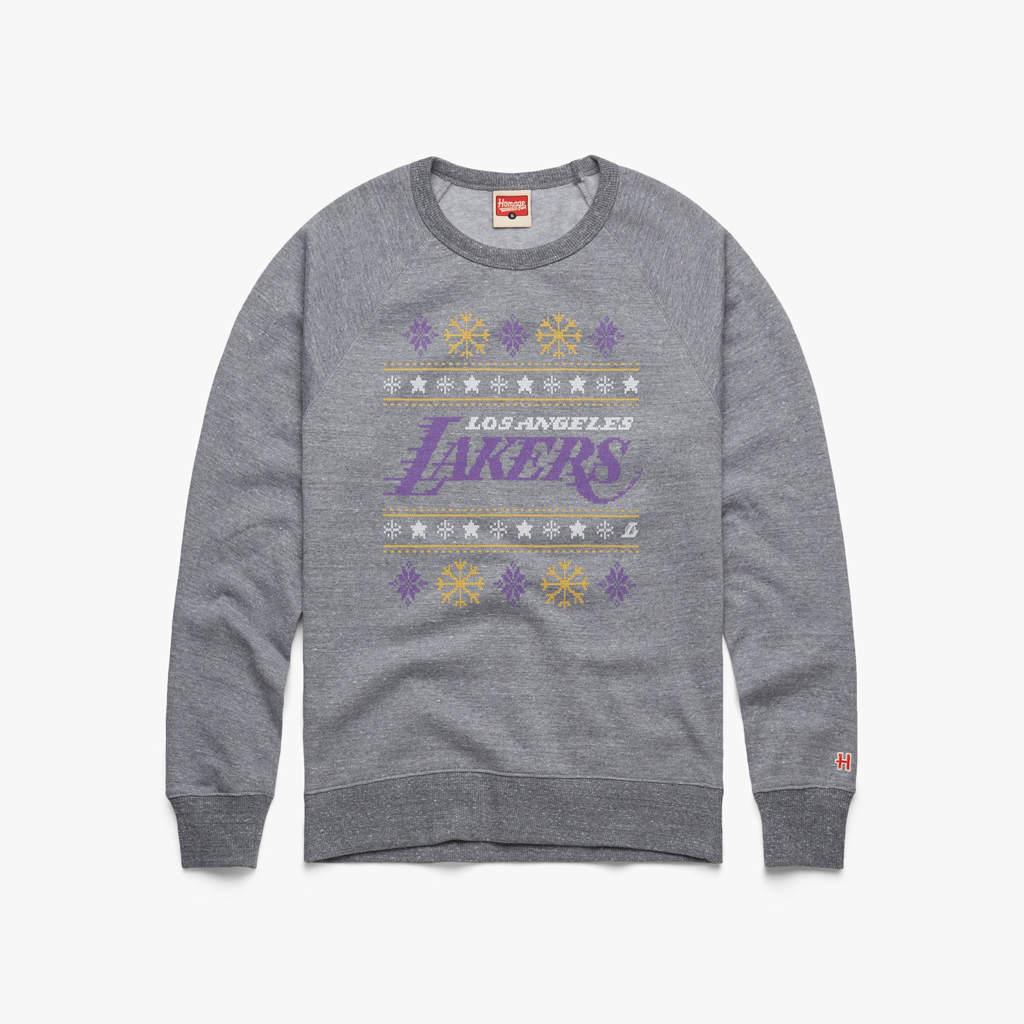 Los Angeles Lakers Holiday Crewneck Clearance Manchester