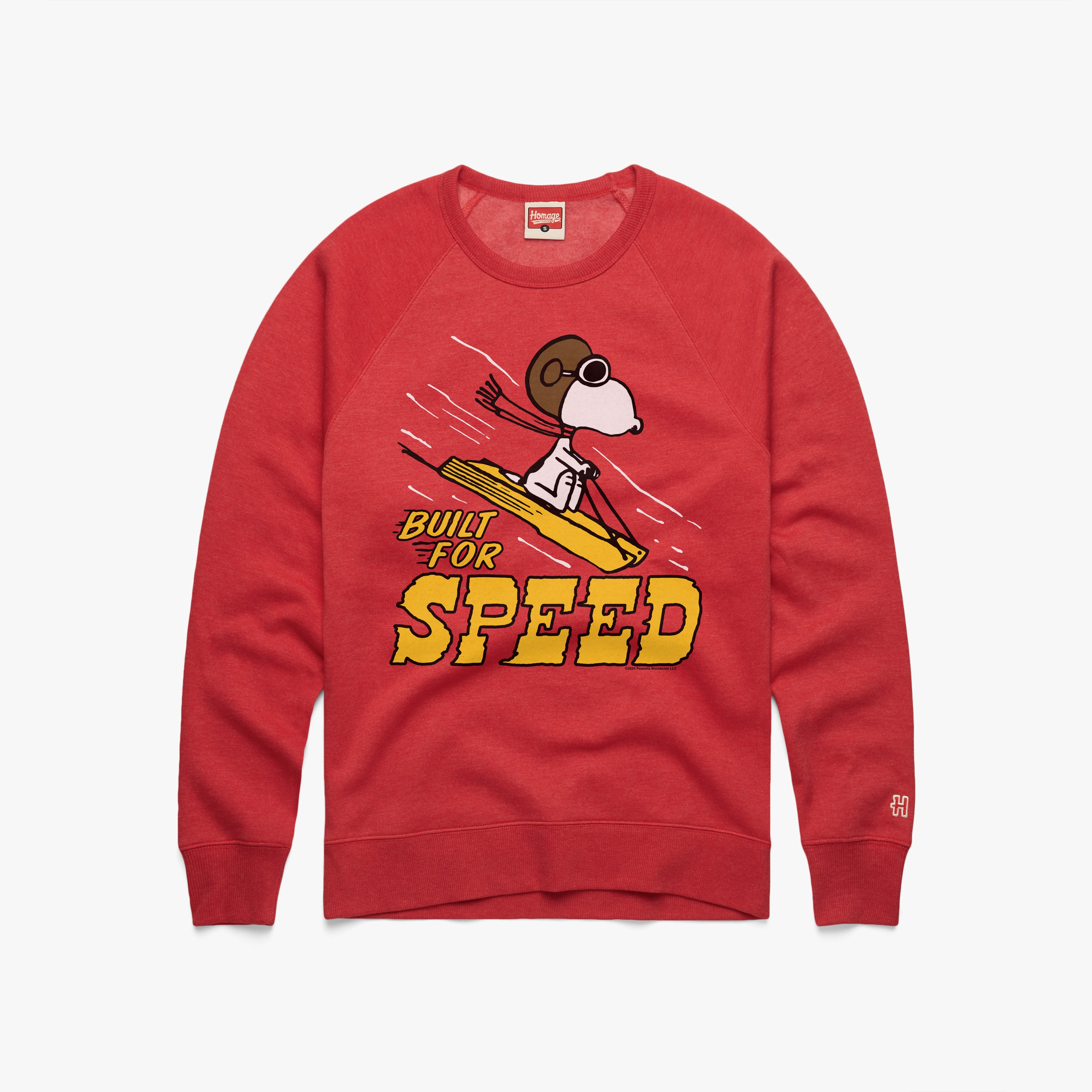 Peanuts Snoopy Built For Speed Crewneck Sast For Sale