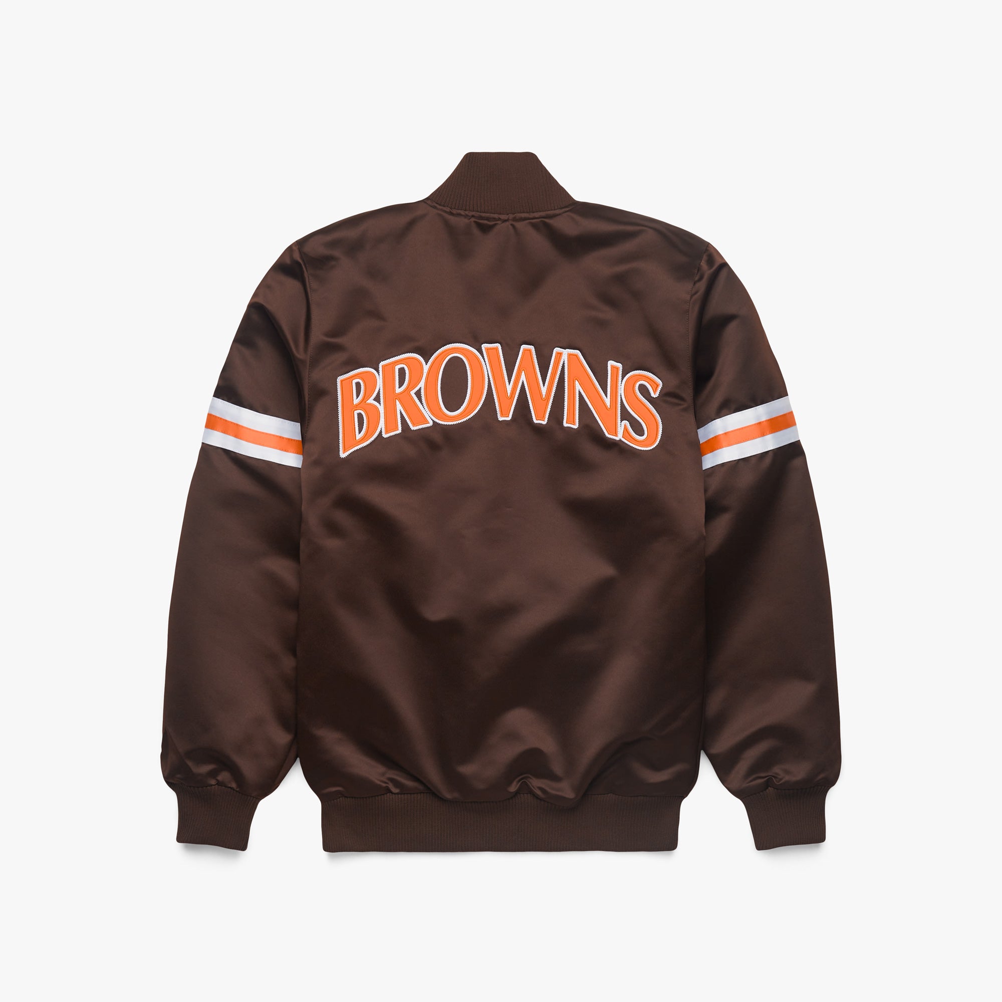 HOMAGE X Starter Browns Heavyweight Satin Jacket Discount Best Sale