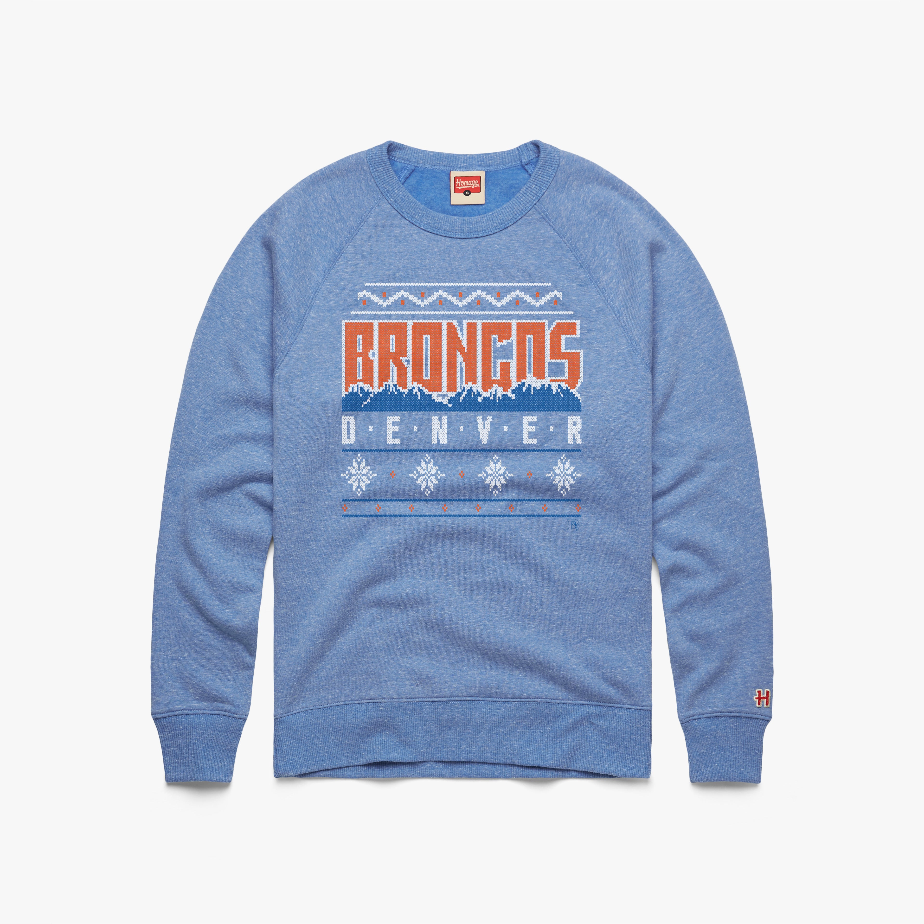 Denver Broncos Holiday Crewneck Recommend Cheap Pice