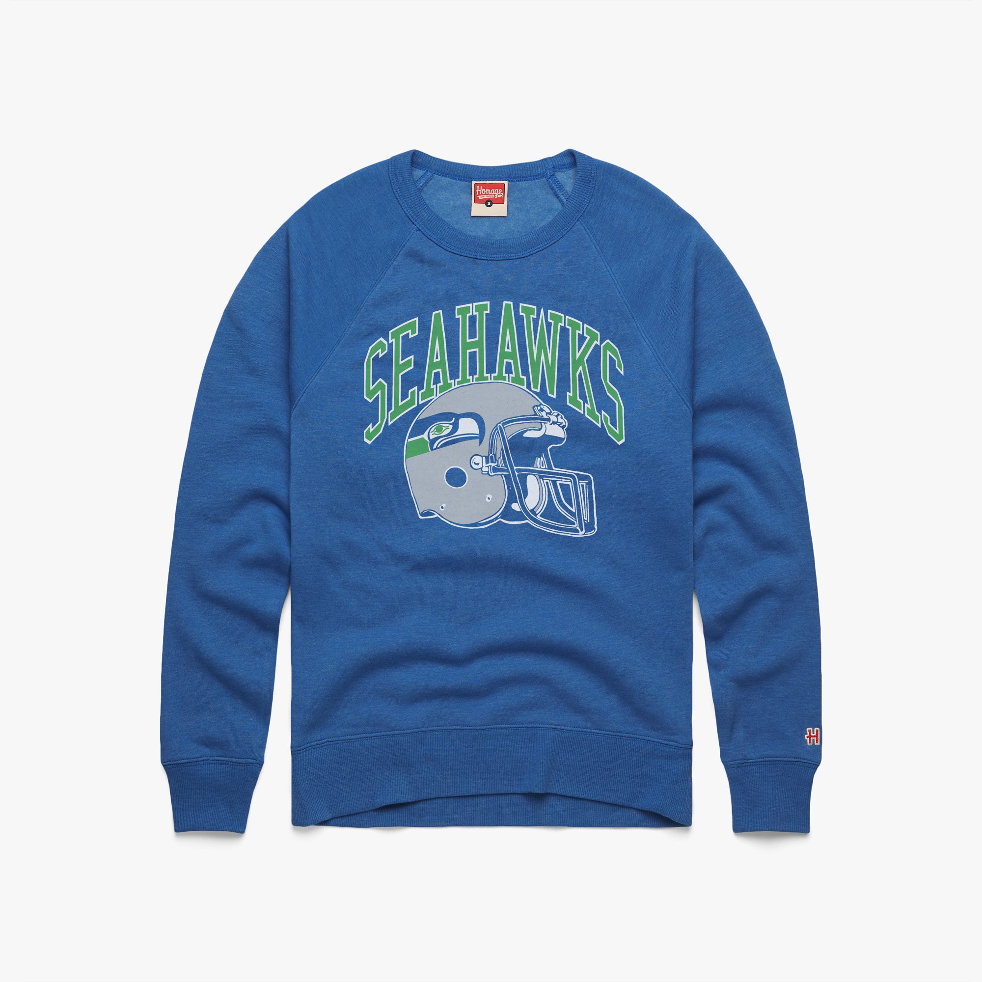 Seattle Seahawks Helmet Retro Crewneck Cost For Sale