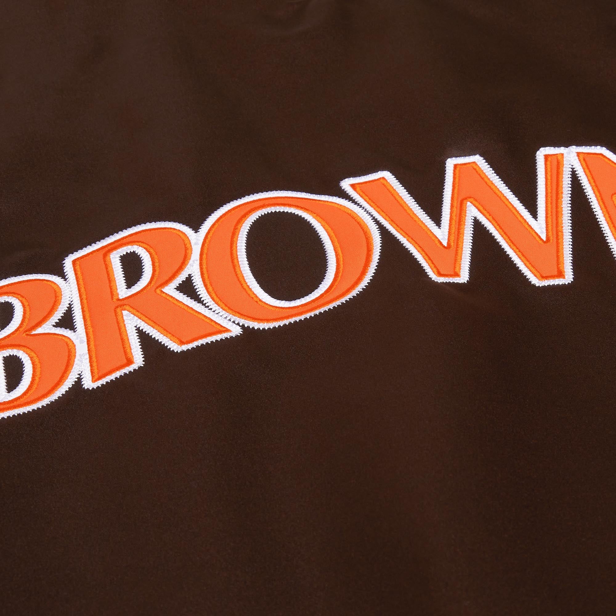 HOMAGE X Starter Browns Heavyweight Satin Jacket Discount Best Sale