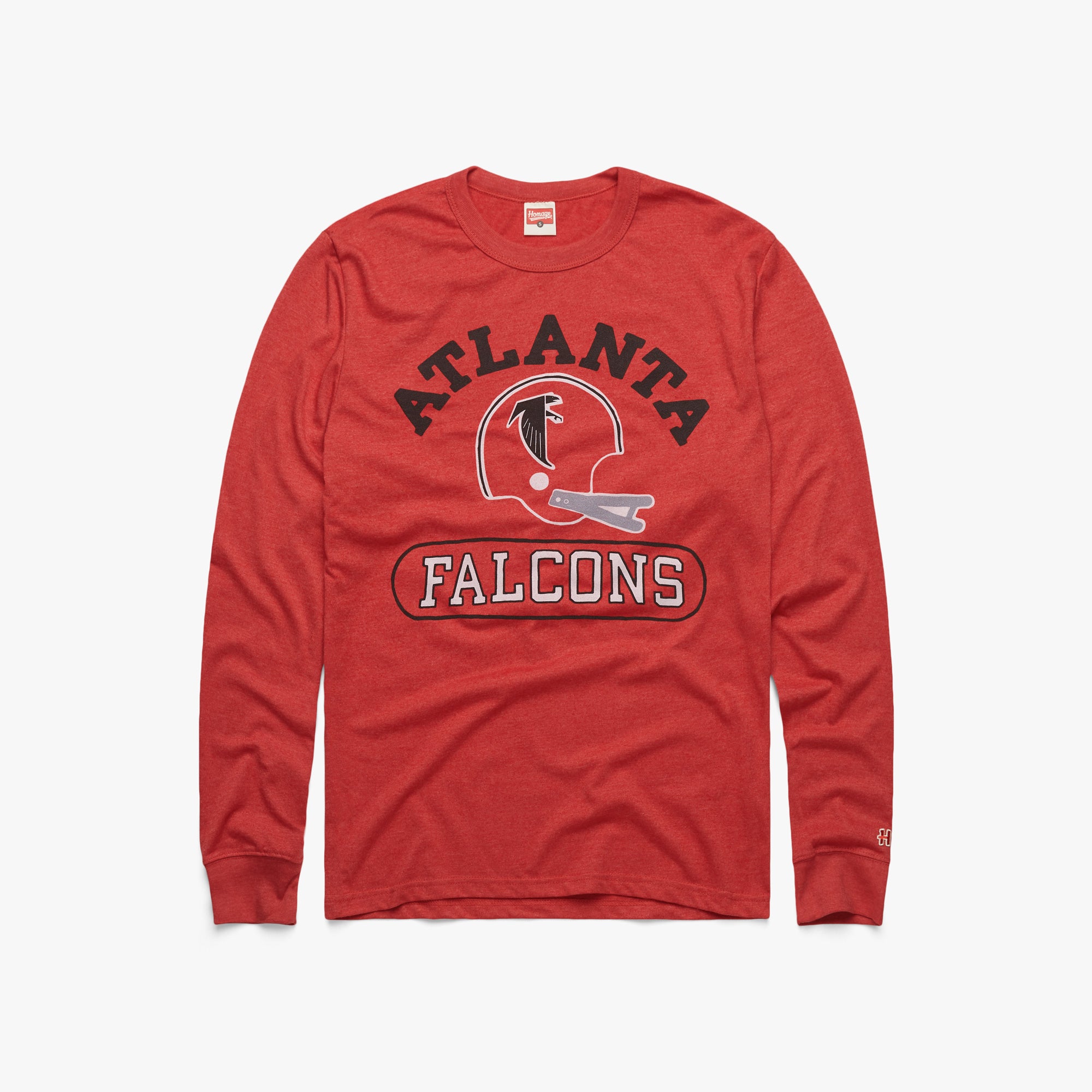 Atlanta Falcons Throwback Helmet Long Sleeve Tee Pay With Paypal Cheap Online