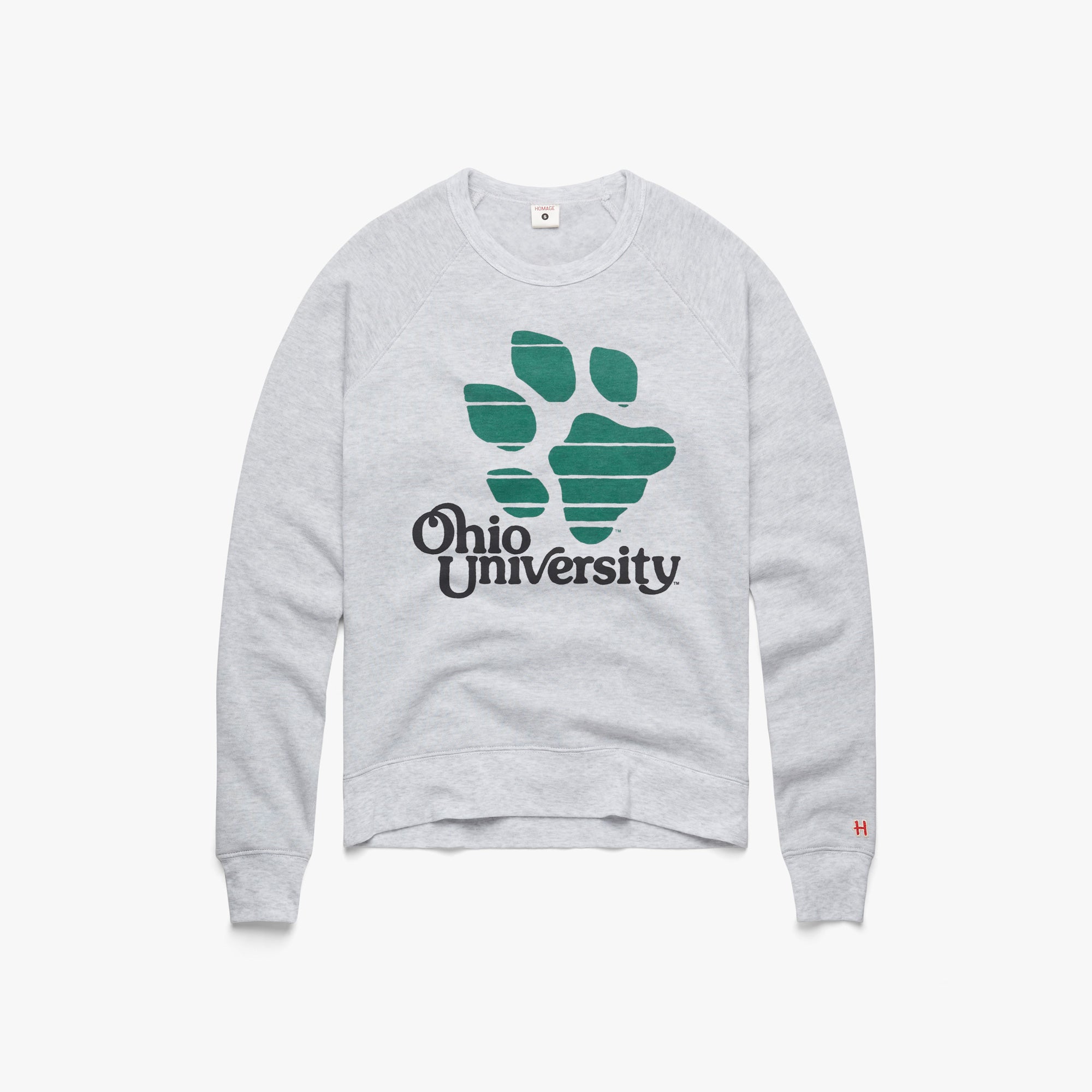 Women's Ohio University Pawprint Stripe Crewneck Discount Online